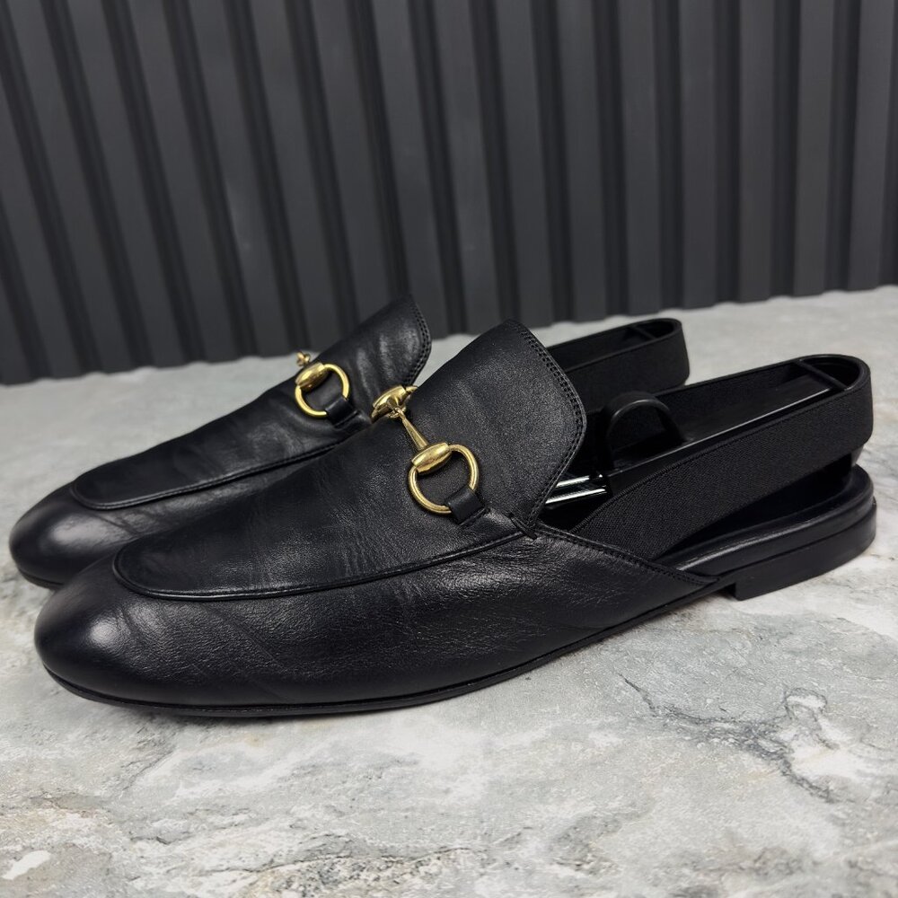 GUCCI Horsebit Jordaan Mule Black Leather - Picture 3 of 16